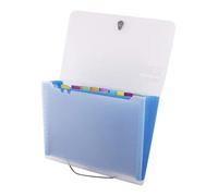 D.RECT, 5540, Pochette Trieur, Trieur Document, Scolaire, Alphabétique, Extensible Pochettes pour Documents, Trieur 12 Compartiments, l'école, le bureau, la maison, Format A4 Bleu