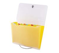 D.RECT | 5540 | Pochette Trieur | Trieur Document, Scolaire, Alphabétique | Extensible Pochettes pour Documents | Trieur 12 Compartiments | l'école, le bureau, la maison | Format A4 - Jaune 110578
