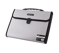 D.RECT 5570 Fardes à Compartiments avec Poignée | Fardes de Classement Extensibles | Portables Fardes de Documents | pour la Maison, L'école et le Travail | 12 Compartiments A4 | Gris Cendré