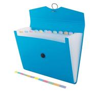 D.RECT 5580 - Trieur Extensible 12 Poches A4 | Extensible Classeur Documents | Accordéon Classeur Pochettes Porte-documents, bleu