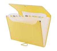 D.RECT 5590 - Trieur Extensible 12 Poches A4 | Extensible Classeur Documents | Accordéon Classeur Pochettes Porte-documents jaune