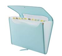 D.RECT 5590 - Trieur Extensible 12 Poches A4 | Extensible Classeur Documents | Accordéon Classeur Pochettes Porte-documents | turquoise