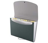 D.RECT 5888 Classeur extensible | 12 compartiments | A4 Vert