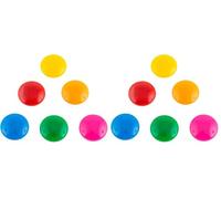 D.RECT - 6 Aimants pour Tableau Blanc, 30 mm, Ronds, recouverts de Plastique 9174 Multicolore Standard (Lot de 2)