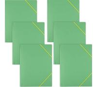 D.RECT | 6 pièces | Reliure | Chemise Postale en Plastique/PP Avec Bande Élastique | Chemise Élastique en Plastique Pour DIN | A4 | Vert