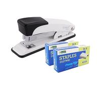 D.RECT Agrafeuse Bureau 0315A, 30 Feuilles, 50 mm, avec Recharge, Blanc