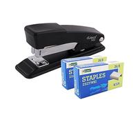 D.RECT Agrafeuse Bureau 0315A, 30 Feuilles, 50 mm, avec Recharge, Noir