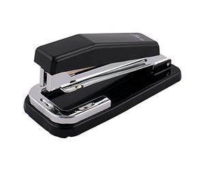 D.RECT | Agrafeuse Rotative 5414 | Agrafeuse Rotative 30 Feuilles | Leitz Petite Agrafeuse de Bureau | Noir |