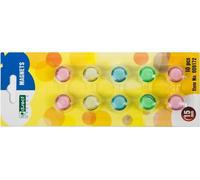 D.RECT - Aimants | pour tableau magnétique et réfrigérateur | ronds & colorés | très forts | pour supports métalliques | Ø15mm - 10 pièces