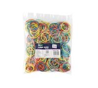 D.RECT Bande Élastique 1.5x1.5mm 1/2 Circonférence 40mm env. 220 pièces, Bandes Élastiques pour le Ménage, le Travail, le Bureau | Réutilisable, Durable | Sac de 100g | Couleurs Mélangées