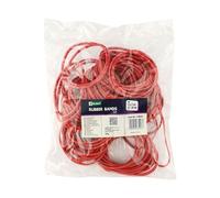 D.RECT Bande Élastique 1.5x3mm 1/2 Circonférence 80mm | Bandes Élastiques pour le Ménage, le Travail, le Bureau | Réutilisable, Durable | Stable Sac de 100g | Rouge