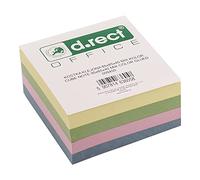 D.RECT Bloc-notes - 85 x 85 x 40 mm - Environ 350 feuilles - Encollées sur la tête - Coloré