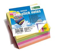 D.RECT | Bloc-notes Autocollant | Bloc-notes Autocollant Compact | 76x76mm 400 feuilles | Pour Coller Sur le Réfrigérateur, le Mur | Super Sticky Notes | Couleurs