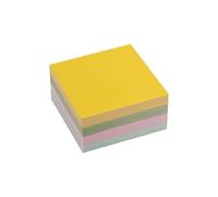 D.RECT | Bloc-notes repositionnable | 85 x 85 x 40 mm, 9457, pastel couleurs assorties