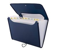 D.RECT 5590 - Trieur Extensible 12 Poches A4 | Extensible Classeur Documents | Accordéon Classeur Pochettes Porte-documents marine