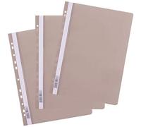 D.RECT Chemise A4 PP avec perforation AVR - Chemise en plastique pour classeurs Pack de 25 Gris