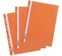 D.RECT Chemise A4 PP avec perforation AVR - Chemise en plastique pour classeurs Pack de 25 Orange
