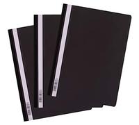 D.RECT Chemise A4 PP sans perforation Noir - Chemise transparente Pack de 25 AVR