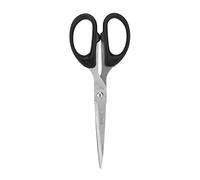 D.RECT Ciseaux de Bureau en Acier Inoxydable | 18cm | Pour Papier et Carton | Poignée en Plastique Incassable | Noir