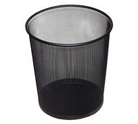 D.RECT Corbeille à Papier en Treillis Métallique 12L pour Bureau et Chambre - Poubelle Noire sous Bureau 266x218x280mm