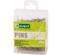 D.RECT - Épingles de 50 g dans une boîte en plastique | épingles en acier galvanisé