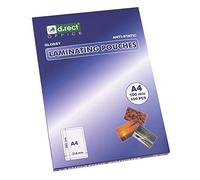 D.RECT, Feuilles pour Plastifieuse A4 | Papier Plastifieuse | Laminating Pouches A4 | Feuille a Laminer | Transparent | Film Plastifié Brillant A4 100 Microns |100 Feuilles 008645