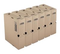 D.RECT KEEP.IT MAXI Lot de 6 Boîtes D’archive pour Classeurs 80 mm - Carton sans Acide 390 g/m² - Avec Poignées de Transport - Certifié FSC