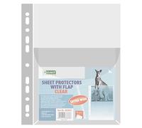 D.RECT Lot de 25 Pochettes Perforées - Pochettes pour Documents, 100 µm/Mic/Micron Épaisseur: 0,10 mm, 240x350 mm, Grainé