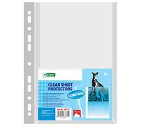 D.RECT Lot de 10 Pochettes Plastiques A4 - 170 Microns - Ultra Résistantes - Pochettes Perforées Transparentes Antistatiques - Protège-Documents pour Bureau, Maison, École