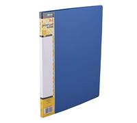 D.RECT Lot de 10 Porte-Documents en Polypropylène | 10 Chemises à Haute Transparence | Etiquette pour Décrire le Contenu sur la Colonne Vertébrale | A4 | Couleur : Bleu