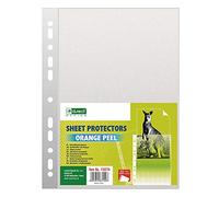 D.RECT Lot de 100 Pochettes Plastiques A4 Perforées - 50 Microns - Protèges-Documents Antireflets Grainés - Ouverture par le Haut - Qualité Supérieure pour Bureau Maison École