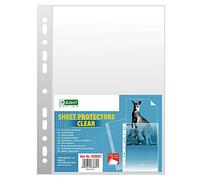 D.RECT Lot de 100 Pochettes Plastiques A4 Perforées Lisses - 40 Microns - Protèges-Documents Transparent Antireflet - Ouverture en Haut - Pour Bureau, Maison, École