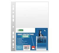 D.RECT Lot de 100 Pochettes Plastiques A4 Perforées Lisses - 45 Microns - Protèges-Documents Transparente Antireflet - Ouverture en Haut - Pour Bureau Maison École