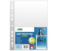 D.RECT Lot de 100 Pochettes Plastiques A4 Résistantes - 80 Microns - Pochettes Perforées Transparentes Antistatiques - Protège-Documents pour Bureau, Maison, École - Rangement Sécurisé