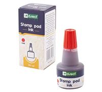 D.RECT Lot de 12 cartouches d'encre à remplir pour tampon encreur Rouge 30 ml