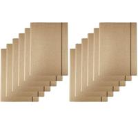 D.RECT - Lot de 12 chemises en carton kraft avec tendeur d'angle, classeur à dessin avec bande élastique 300 g