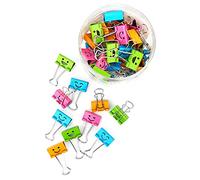 D.RECT, Lot de 48 Pinces Pliantes Pour Bureau, Binder Clips, 25 mm, Fournitures de bureau, En Métal, Pour Fournitures de Bureau, Différentes Couleurs 009765