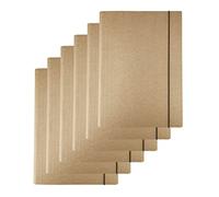 D.RECT - Lot de 6 chemises en carton kraft avec tendeur d'angle, classeur à dessin avec bande élastique 300 g
