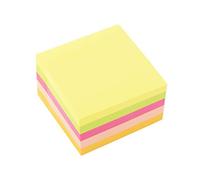D.RECT 009261 Sticky Notes | Cube Super Sticky Notes | Sticky notes fantaisie | Bloc mémo | Notes autocollantes en 75x75mm 450 feuilles de néon 9261