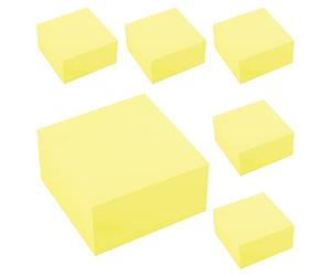 D.RECT | Notes Autocollantes | Ensemble de 6 Pièces | 76x76mm | Notes Repositionnables | 6x400 un Bloc de Feuilles | Fournitures de Bureau | Couleur Jaune