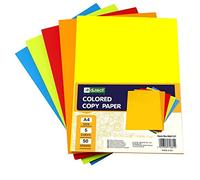 D.RECT - Papier Couleur pour Imprimante - Papier à Copier, Papier Toner Multicolore A4, Mélange de 5 Couleurs, pour Imprimante Jet D'encre et Laser, 5x50 Feuilles A4-250 Feuilles