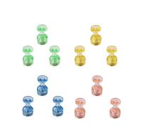 D.RECT Paquet de 12 punaises magnétiques puissantes | Aimants en Néodyme | Aimants parfaits pour tableau blanc, réfrigérateur, carte | Multicolore