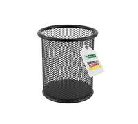 D.RECT Pot à Crayons en Métal - Porte-Stylo Rond en Métal - Organisation du Bureau et de la Maison, Noir