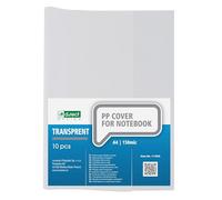 D.RECT Protège Cahier par 10 DIN A4, Transparentes, Translucides, Protège-cahiers en Film Polypropylène résistant et Effaçable, Épaisseur 150 microns, Transparent