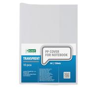 D.RECT Protège-cahiers transparents A4 150 microns - lot de 10 pochettes de protection transparentes - ajustement durable pour cahiers scolaires et de bureau