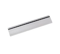 D.RECT Règle en Aluminium | Longueur de la Règle 20 cm | Règle avec Poignée | Résistante à la Rupture | pour École, Bureau, Maison | Argent