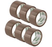 D.RECT Ruban Adhésif Emballage 50m x 48mm - Adhésif d'emballage pour de Paquets et de Boîtes D'expédition - Brun, 6 Rouleaux