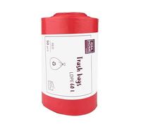 D.RECT Sacs Poubelle 60L, 50 Pièces, Sacs Poubelles pour le Recyclage, Rouge