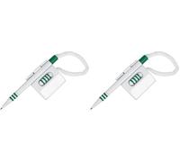 D.RECT Stylo à bille AT-15 avec cordon télescopique, support pour stylo, autocollant, couleur d'écriture : bleu (Lot de 2)