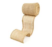 D.RECT Toile de Jute Rouleau Brun 10x500cm - Ruban Jute Naturel pour la Fleuristerie et la Décoration - Rouleau Toile de Jute Les Emballages Cadeaux